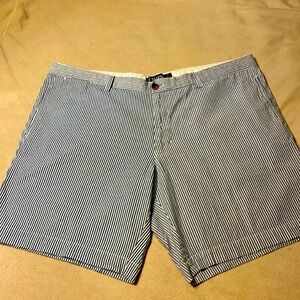EUC CHAPS  Blue and White Men’s Seersucker Flat Front Shorts